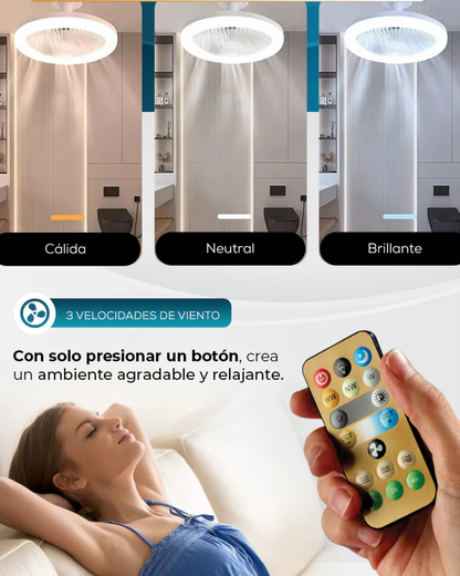FOCO VENTILADOR- 3 NIVELES-85% AHORRO DE ENERGÍA
