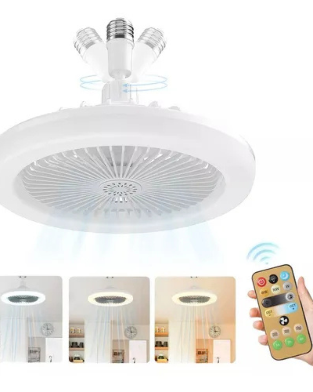 FOCO VENTILADOR- 3 NIVELES-85% AHORRO DE ENERGÍA