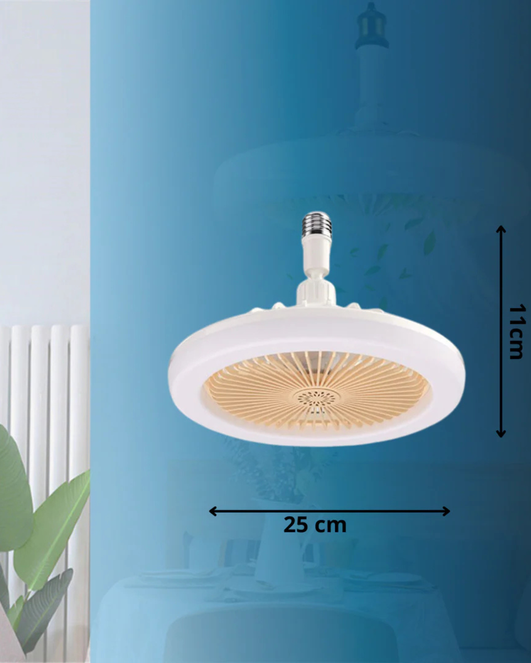 FOCO VENTILADOR- 3 NIVELES-85% AHORRO DE ENERGÍA