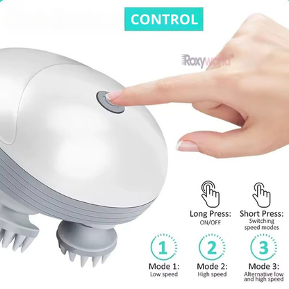 MASAJEADOR PORTATIL RECARGABLE 4 CABEZALES